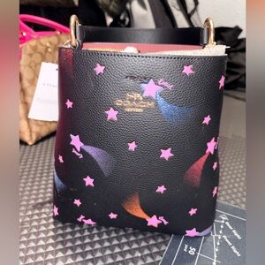 Coach Black and Pink Star Crossbody Bag